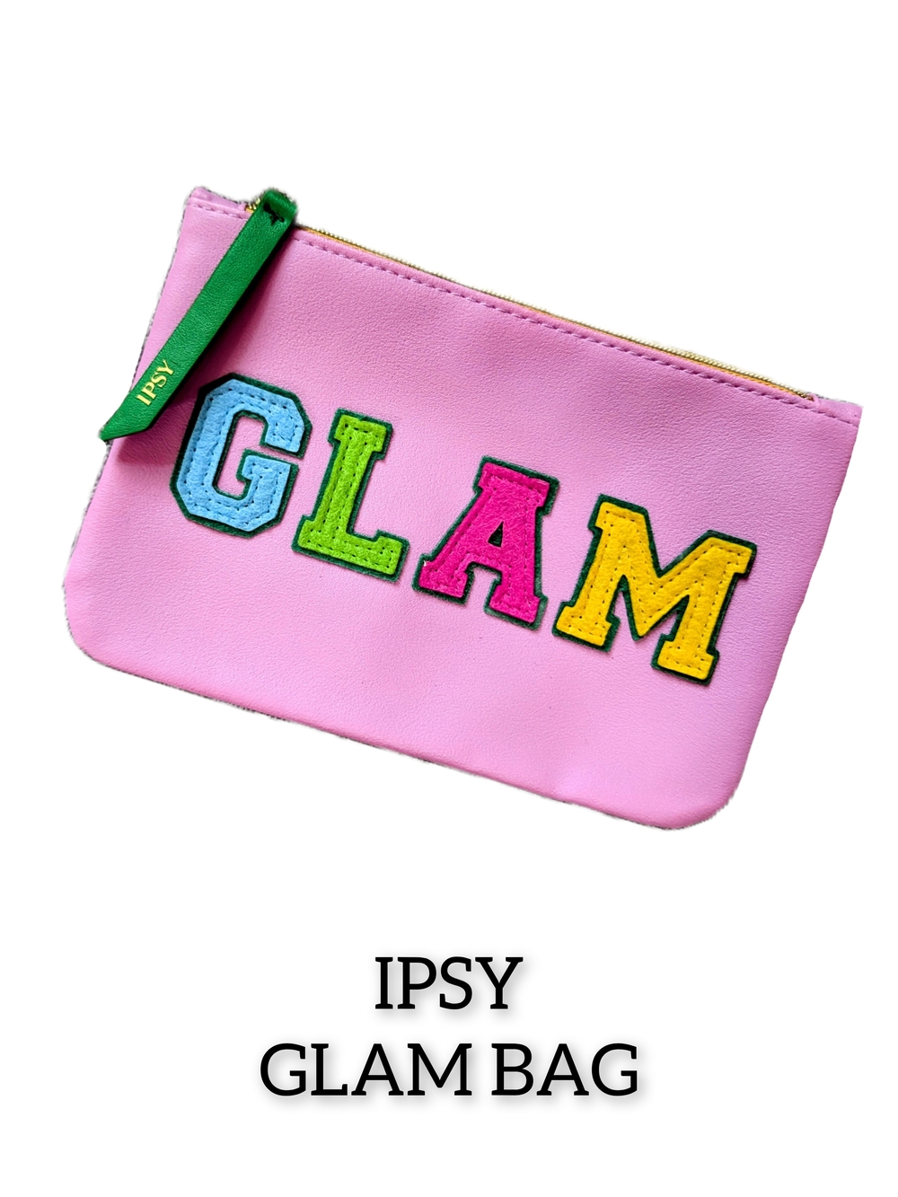 ipsy Pink 'GLAM'  Cosmetic Pouch